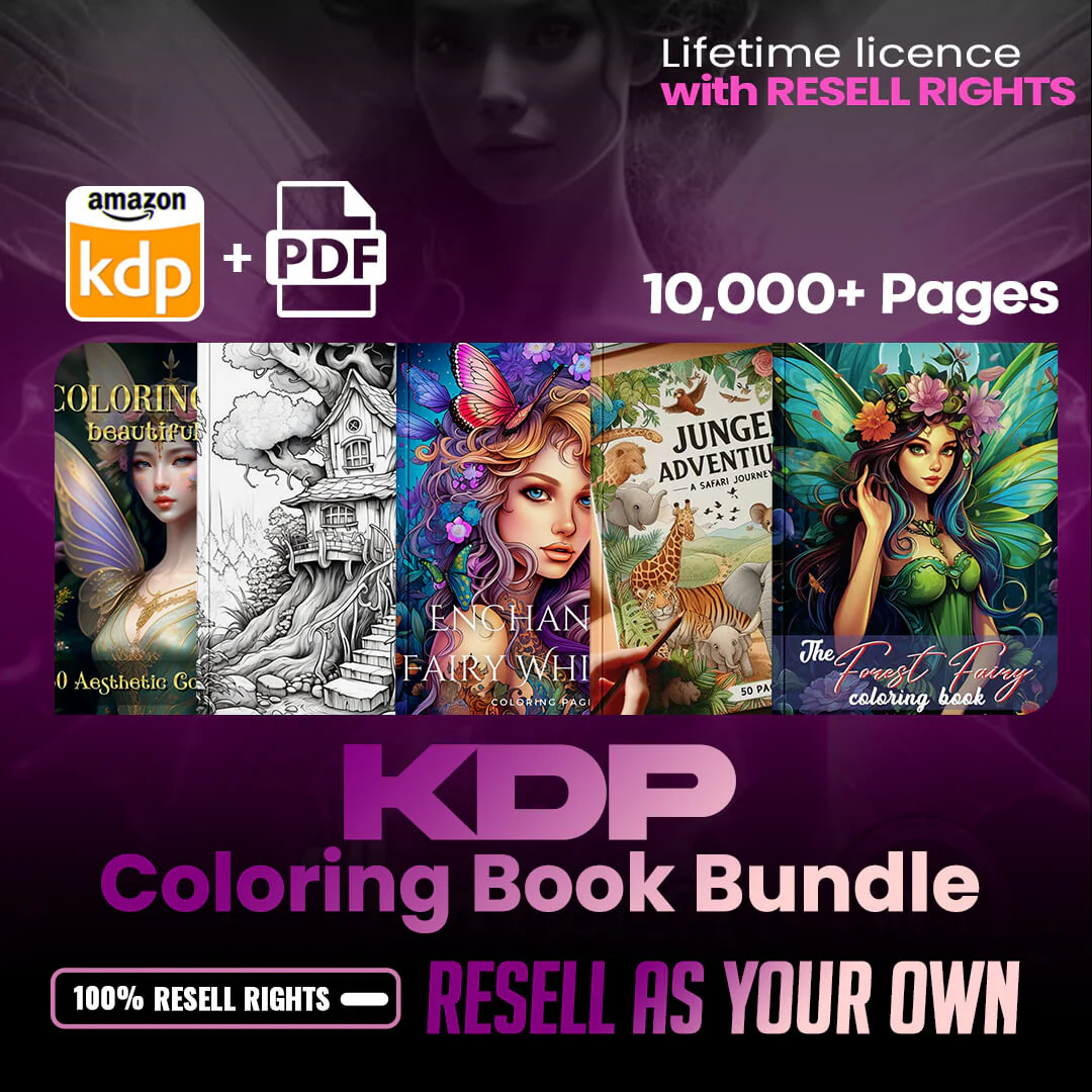 10,000+ Pages PLR Coloring Books | With Resell Rights - Image 3