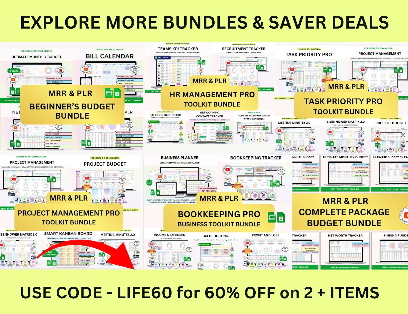 GOOGLE SHEETS & EXCEL HABIT TRACKER TEMPLATE (PLR/MRR) - Image 4