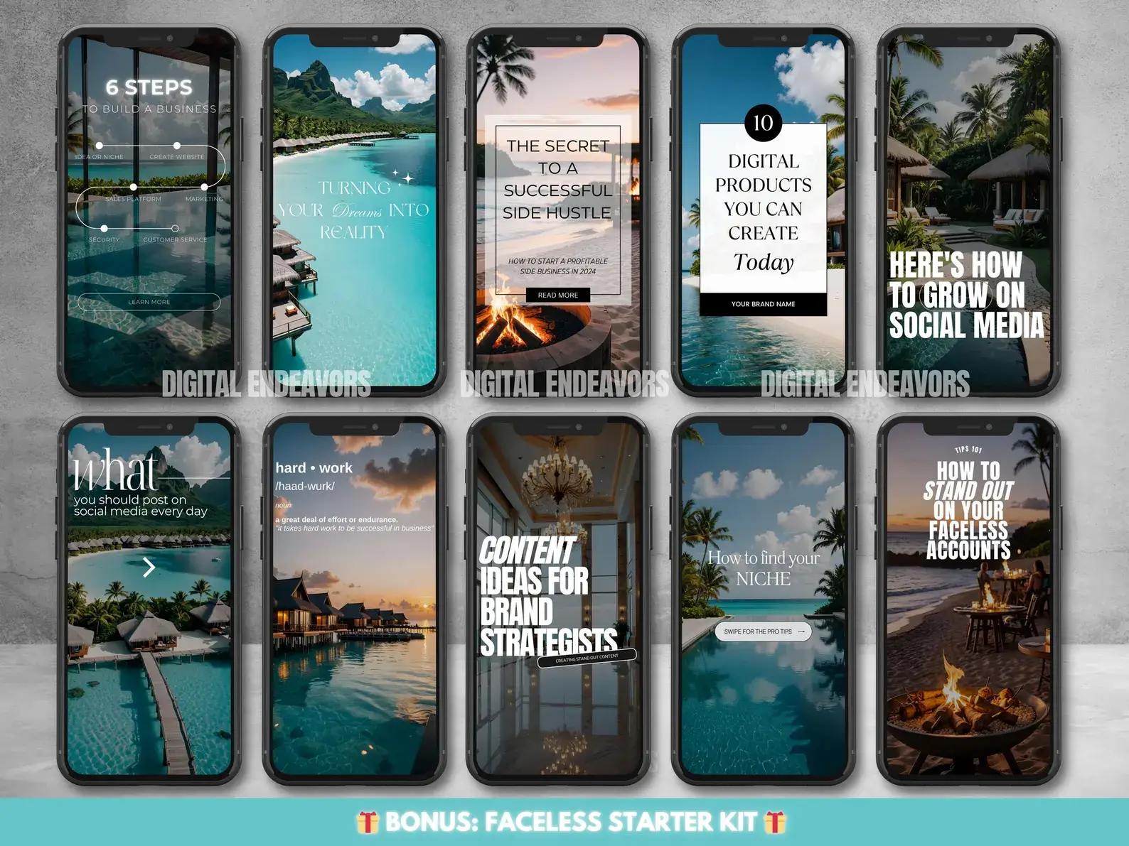 Luxury Travel Instagram Reels – Faceless Marketing Digital Bundle with MRR & PLR Rights for Social Media Content - Image 4